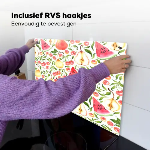 Fruit - Watermeloen - Kersen - Peer Inductie beschemer met haakjes klein 777 -ky-ophangen-nl