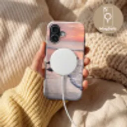 Meeuwen - Strand - Zee - Roze Toughcase MagSafe Apple iPhone 17 klein -USP_MagsafeV