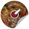 Vijzel - Kruiden - Lepels - Specerijen - Bruin - Peper Wandcirkel behangsticker klein -3d