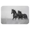 Paarden - Gras - Zwart - Wit WCmat klein -3d