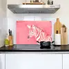 Zebra - Pink - Verf Inductie beschemer met haakjes klein -sfeer2
