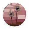 Illustratie - Bloemen - Vlakken - Abstract Wandcirkel aluminium klein -3d
