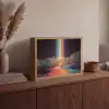 Regenboog - Verticaal - Sterrenhemel - Wolken Light Box met batterij (Wandlamp) middel -sfeer2