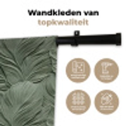 Bladeren - Textuur - Groen Wandkleed katoen klein 269 -sfeer2