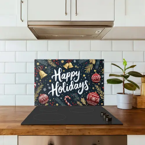 Feestelijk - Kerstgroet - Kleurrijk keuken achterwand spatscherm klein -sfeer2