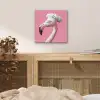 Flamingo - Roze - Koksmuts - Vogel aluminium wit klein -sfeer3