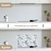 Tijger - Jungle - Blauw keuken achterwand spatscherm klein 900 -voor_na_FR