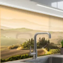 Landschap - Toscane - Ochtendlicht keuken achterwand 2 middel -zzzz3d_schuin
