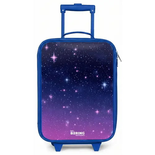 Sterren - Galaxy - Blauw - Roze Kinderkoffer - Blauw klein -zz3dotto