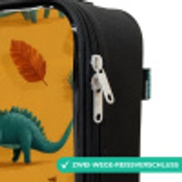 Dino - Dieren - Patroon Kinderkoffer - Zwart klein -rits_DE