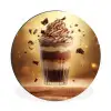 Dessert - Chocolade - Zoet - Eten Wandcirkel aluminium klein -3d