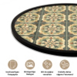 Ornament - Patroon - Groen Fotolijst rond zonder passe partout klein 856 -closeup_DE