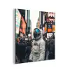 Stad - Mensen - Astronaut - Wit aluminium wit klein -3d