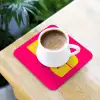 Dream big - Roze - Geel - Minimalistisch onderzetter kurk middel -sfeer5