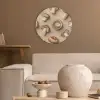 Kastanje Champignons - Beige Akoestische PET Vilt - Rond klein -sfeer1