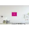 Focus - Smiley - Roze textielposter latten blank klein -kinderkamer