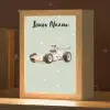 Beige - Raceauto - Stippen - Wielen Light Box met kabel (Kinderlampje) klein -zzz_3d_website