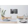 Geit - Telefoon - Toilet - Zwart - Wit Muursticker klein -eettafel