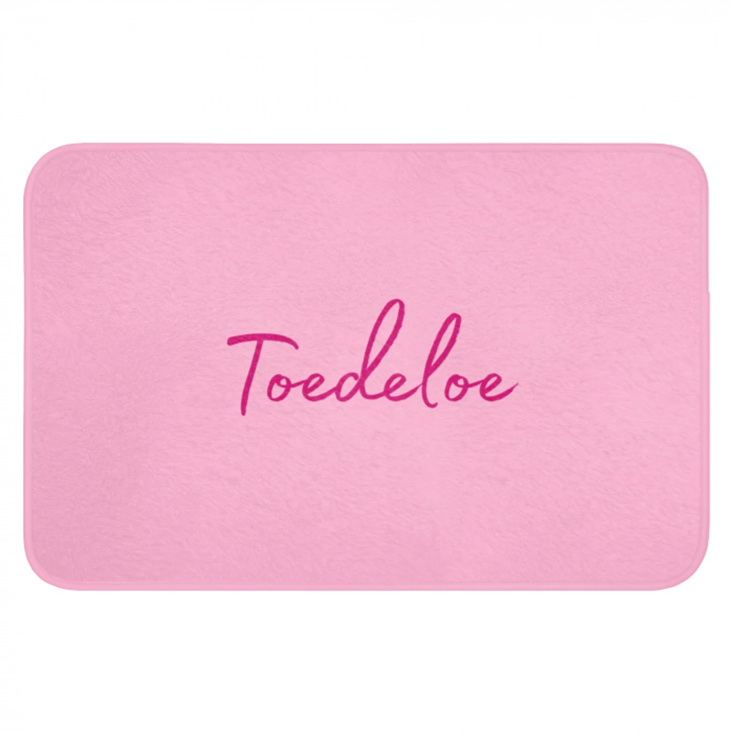 Toedeloe - Roze - Minimalistisch Badmat klein -3d