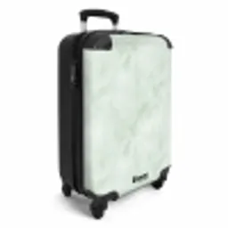 Groen - Marmer - Vloeiende aders NBS - Handbagage koffer - Volwassenen Unisex middel -productfoto_3d
