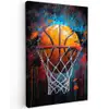 Graffiti - Basketbal - Sport - Zwart - Street art canvas 2cm klein -z3d