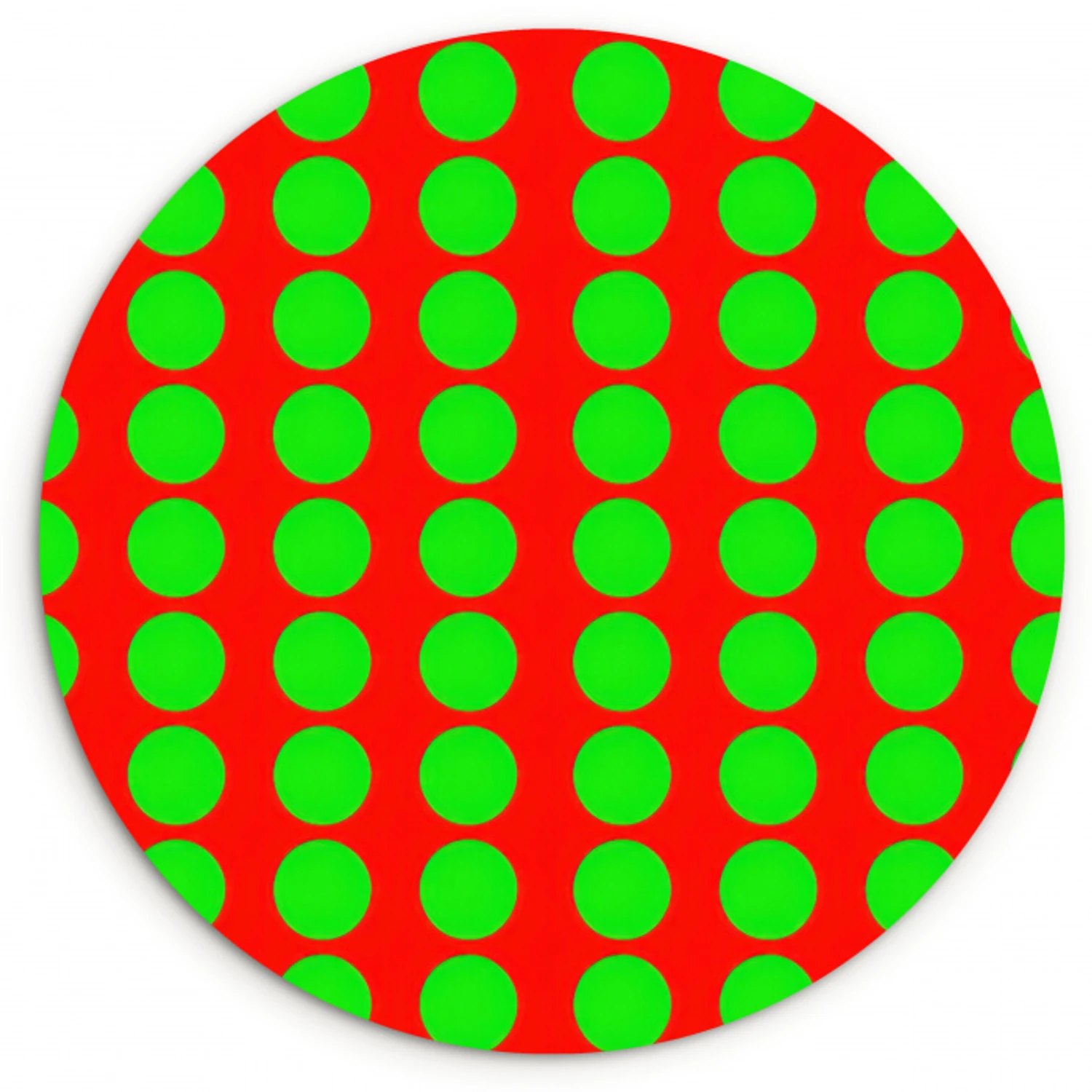 Stippen - Patroon - Groen Wandcirkel kunststof plaat 5mm dik klein 188 -3d