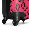 Felroze slangenprint NBS - Handbagage koffer - Volwassenen Unisex middel -wiel