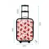 Rode lieveheersbeestjes op roze achtergrond Kinderkoffer - Zwart klein -productfoto_formaten