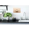 Koffie - Melkschuim - Lach - Beige Muursticker klein -keuken