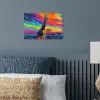 Giraffe - Savanna - Lucht - Gekleurd poster papier klein -sfeer2