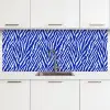 Zebra - Patroon - Kobalt - Blauw keuken achterwand 2 middel 871 -3d