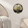 Boom - Zwart - Goud - Wit - Modern Wandcirkel behangsticker klein -sfeer4