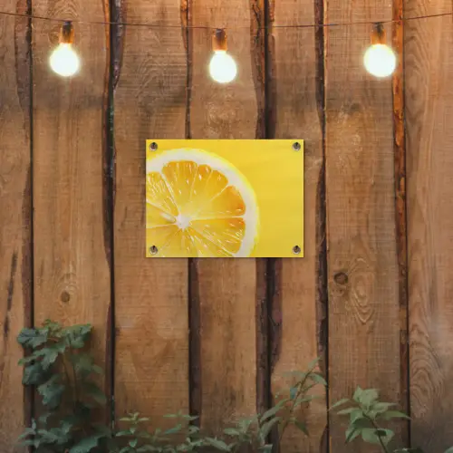 Citroen - Geel - Zonnig tuinposter los doek klein -sfeer1
