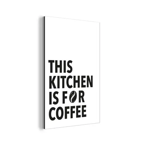 Quotes  - Koffie - Bonen - Modern aluminium wit klein -3d