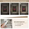 Vlinder - Rood - Contrast Light Box met kabel (Tafellamp) klein -USP_dimbaarNL