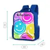 Kleurrijke glimlachexplosie Kinderrugzak - Blauw middel -productfoto_formaten