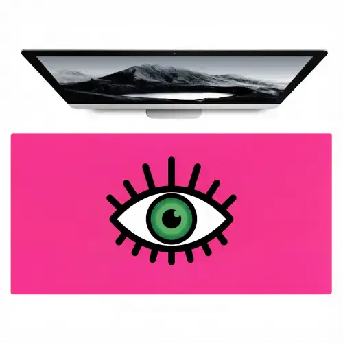 Minimalistisch - Oog - Roze Muismat XXL klein -zzz3d