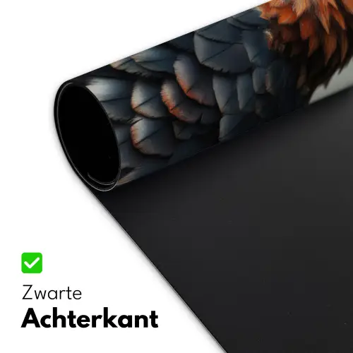 Vogel - Realistisch - Veren - Bruin Muismat XXL klein -sfeer2