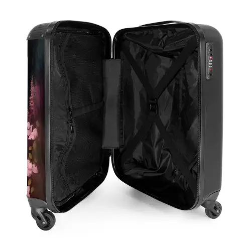Koffer - Paard - Bloemen - Roze - Natuur - Bos Koffer - NBS - Handbagage middel -binnenkant