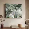 Luxe - Marmer - Groen Textielframe zwart klein -sfeer3