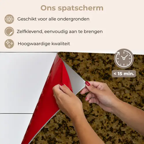 Bruin - Vlekken - Graniet keuken achterwand spatscherm klein 900 -spatscherm_NL
