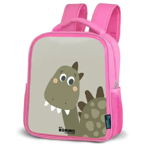 Danny dino Kinderrugzak - Roze middel -schuin