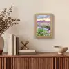 Bloemen - Lavendel - Paars - Lucht - Zonsondergang - Weide - Natuur Light Box met kabel (Tafellamp) klein -sfeer2