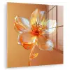 Glazen - Bloem - Oranje plexiglas 5mm klein -zzzproduct_nieuw