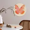 Vlinder - Minimalistisch - Roze Akoestische PET Vilt - Rond klein -sfeer3