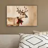 Gewei - Kerst - Rendier - Rood canvas 2cm klein -sfeer3