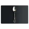 Lepel - Zilver - Metaal Placemat vinyl groot -zzsfeer1_Kitchenyeah-website