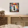 Meisje - Kunst - Paraplu - Graffiti - Kleuren - Muur aluminium wit klein -sfeer3