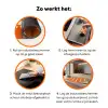 Oranje - Ruitpatroon - Wit Inductie beschermer vinyl 3mm klein 276 -zzzzzzz-td-werking