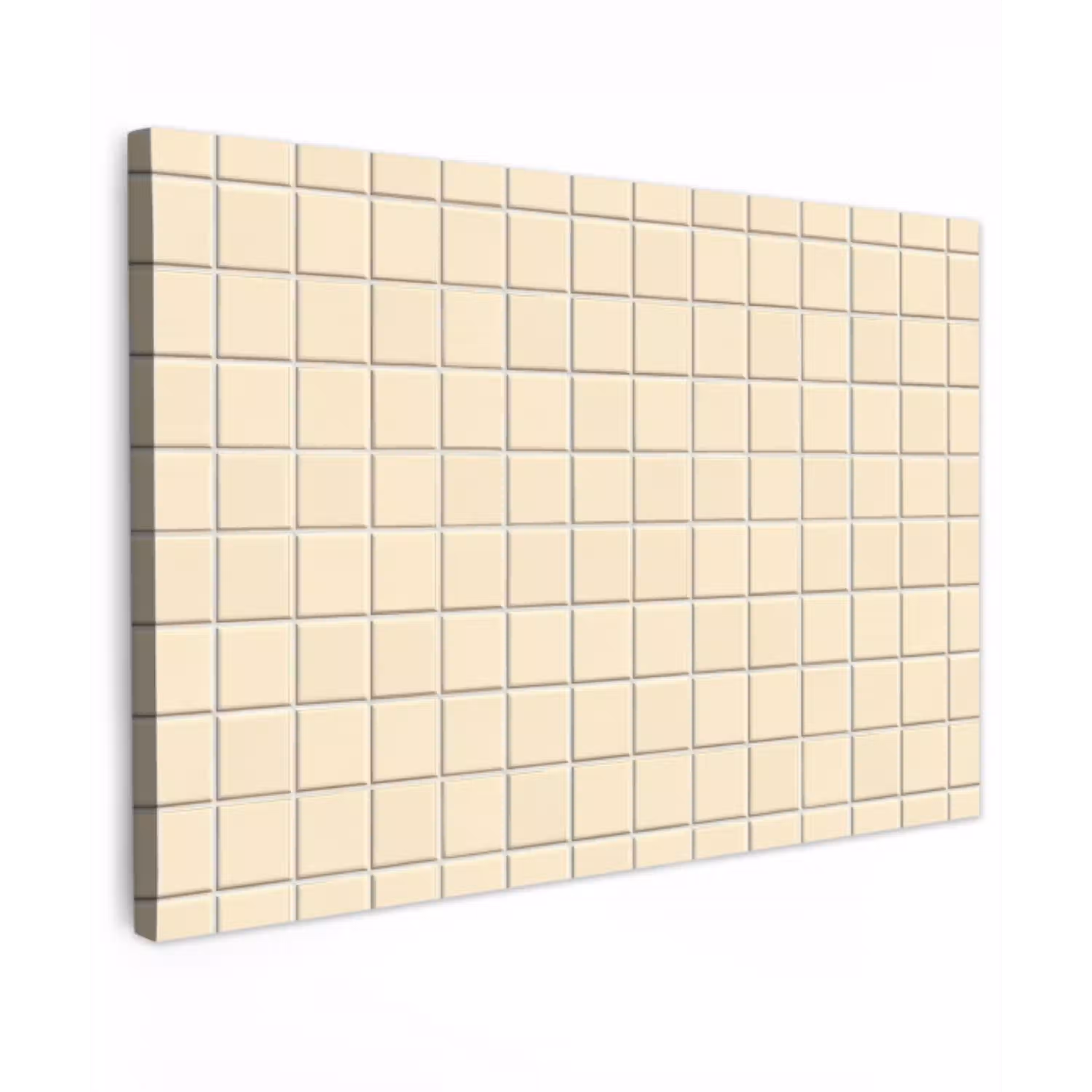 Patroon - Tegels - Gebroken - Wit Tuinposter op houten frame 2 cm dik klein 845 -3d